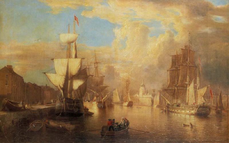 Thomas Pakenham Dublin harbour with the domed Custom House in the background China oil painting art